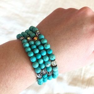 Genuine Turquoise and Sterling Silver Bracelet